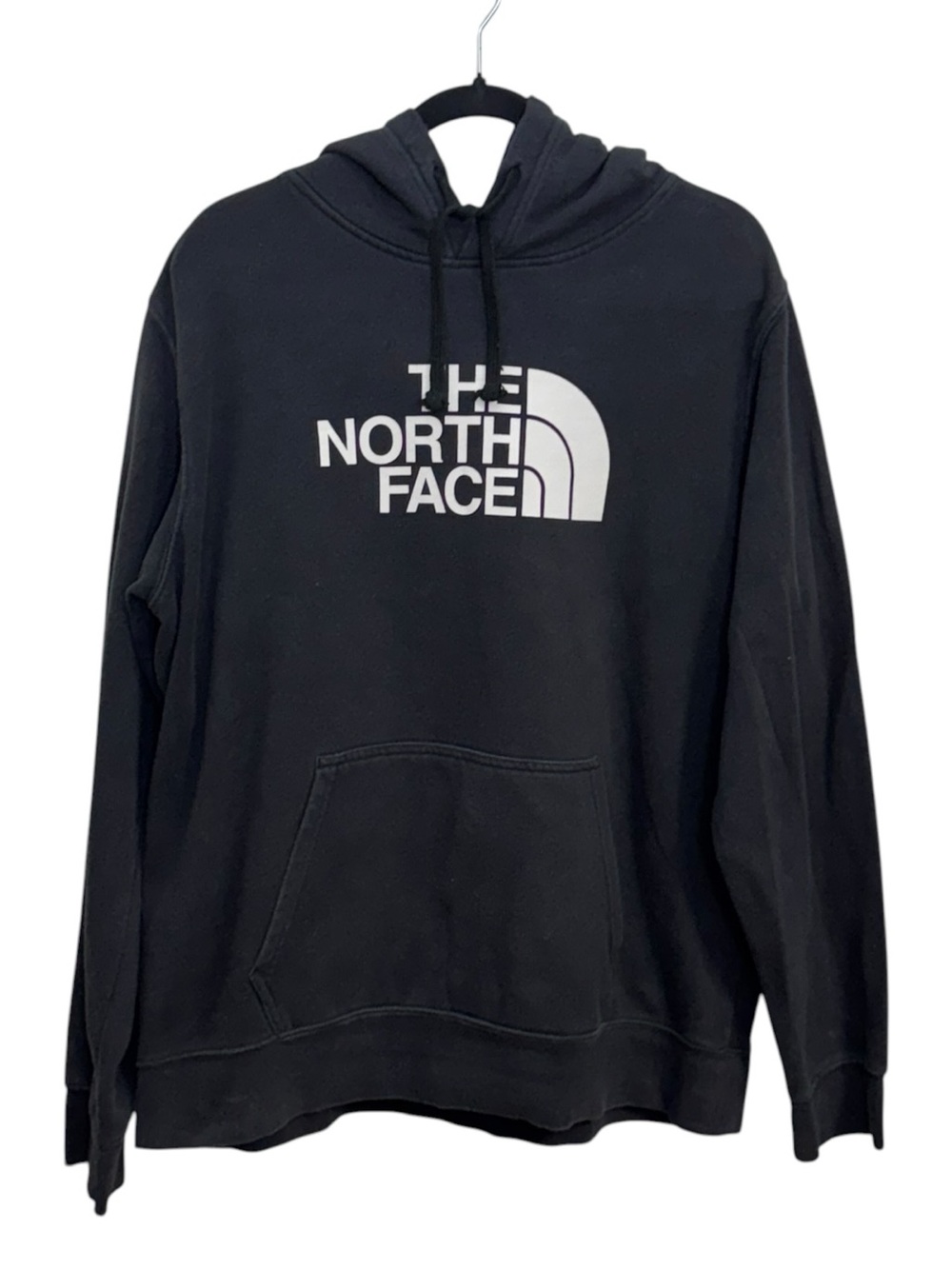 The North Face Black Hoodie with White Logo